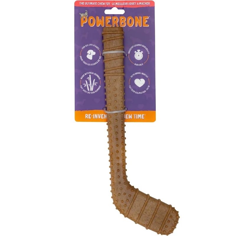 Plant-based pet shampoo-Powerbone Hockey Stick Dog Chew Toy for Power Chewers 12"