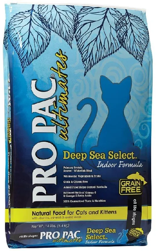 Pet-safe dish detergent-PRO PAC Grain Free Ultimates Deep Sea Select Dry Cat Food (5-lb)