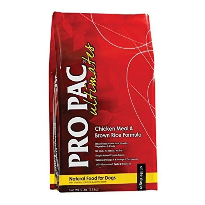 Foldable pet obstacle course-PRO PAC Ultimates Chicken Meal & Brown Rice Formula Recipe Dry Dog Food