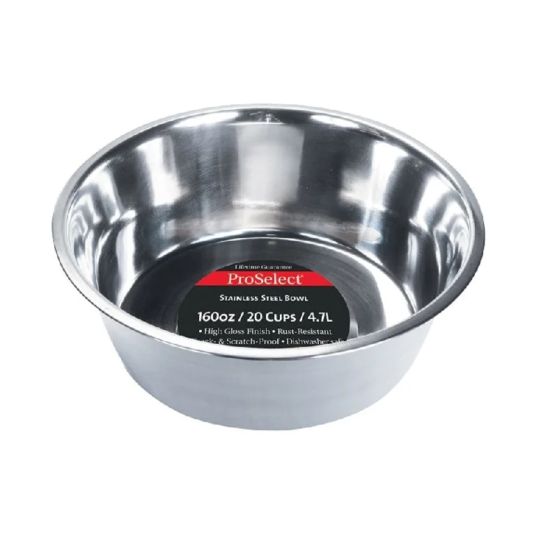 Comfort-fit dog muzzle-Proselect ZW150 98/56670 Pet Feeding Dish, Stainless Steel