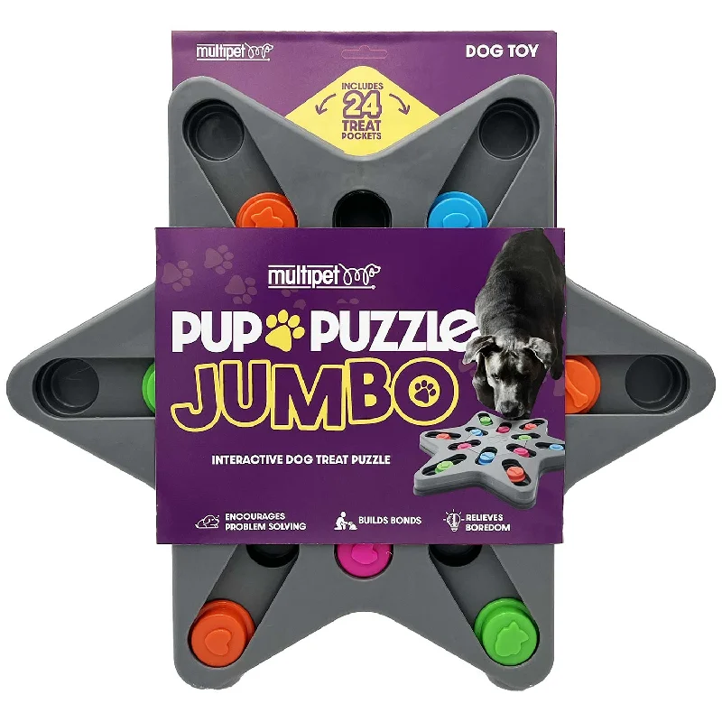 Quick-absorb pet pee mat-Pup Puzzle, Jumbo, Star