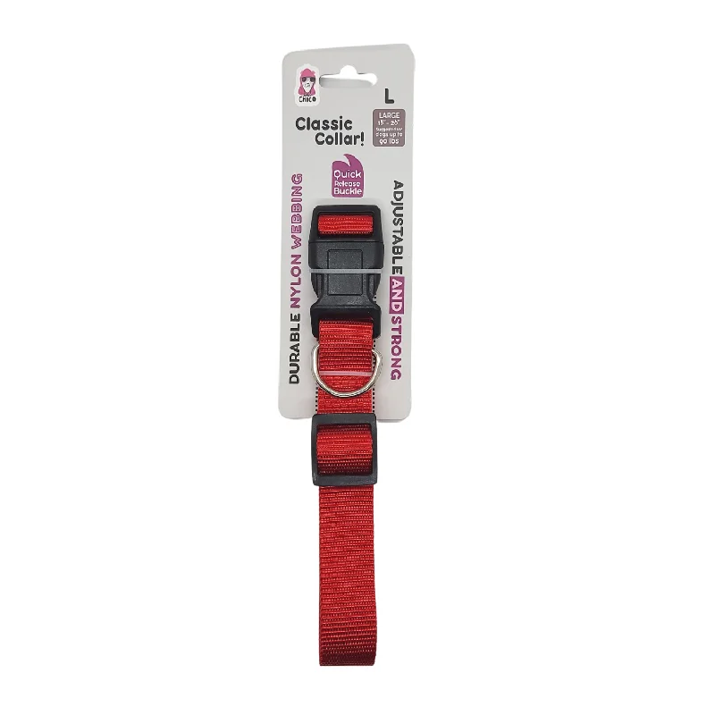 Reinforced pet yard fence-Quick Release Nylon Dog Collar