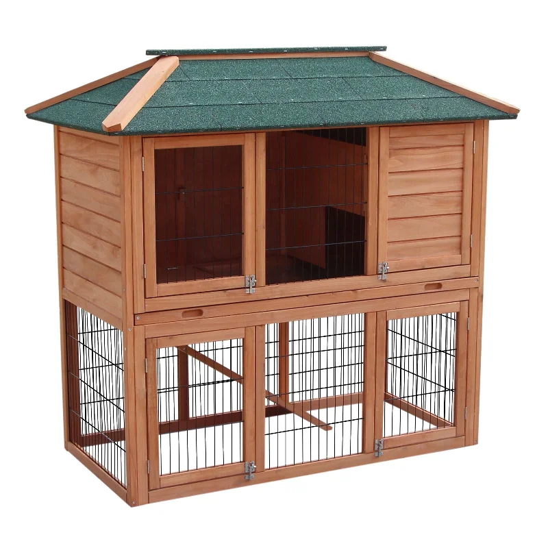 Elastic rabbit walking leash-Rabbit Hutch Hare Hutch Basement Free Enclosure Spruce Wood