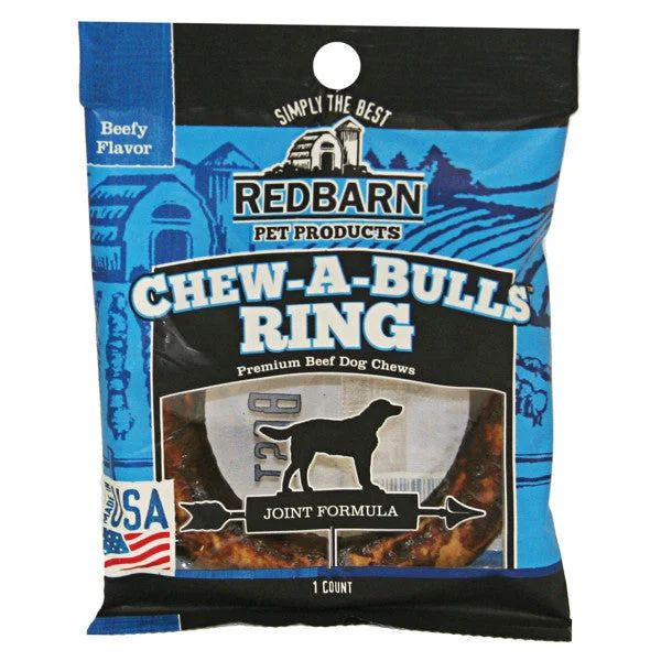 Soft pet burrow nest-Redbarn Chew A Bulls Beef Ring Dog Treat Joint Formula