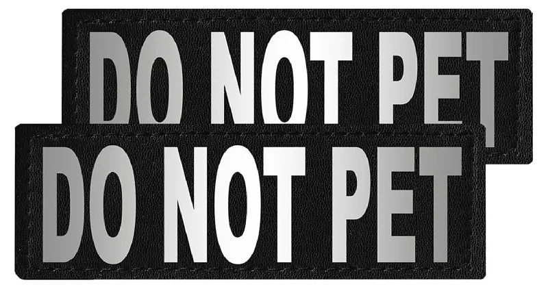 Curved pet claw clipper-Reflective "Do Not Pet" Patches, Set of 2