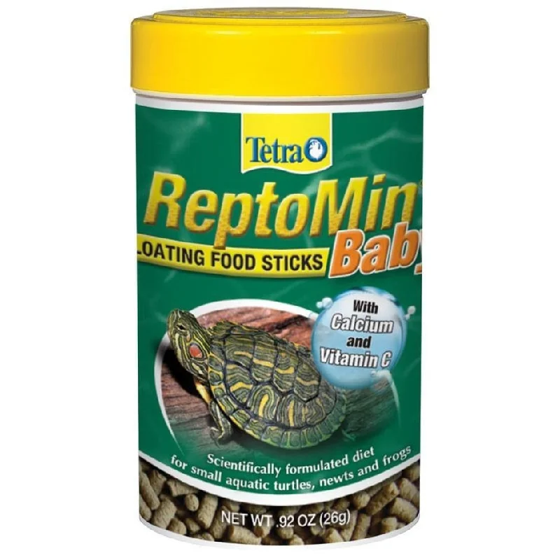 Stone-textured reptile dish-REPTOMIN BABY TURTLE FLOATING FOOD STICKS (.92 OZ)