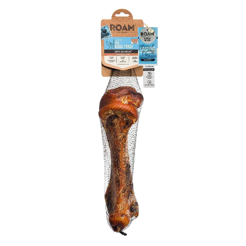 Buckled dog car seat-Roam Dog Treats The Boss-Trich Ostrich Bone