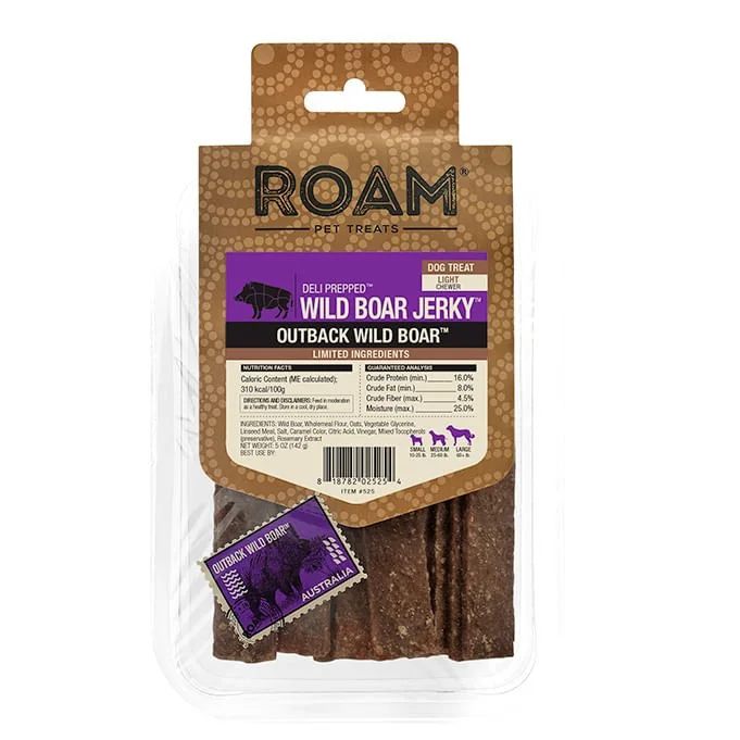 Woven pet sleep mat-Roam Dog Treats Wild Boar Jerky, 5 oz