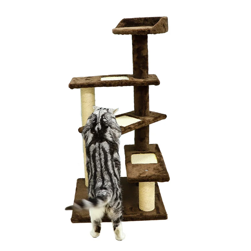 Rubberized pet play mat-Rotating Steps Cat Tree