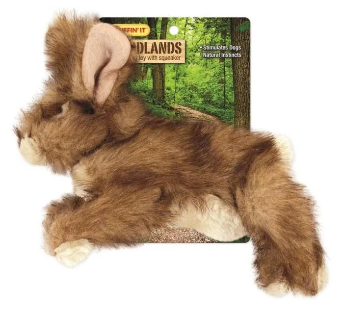 Waterproof cat perch cover-Ruffin'It 16278 Woodlands Large Rabbit Plush Dog Toy with Squeaker