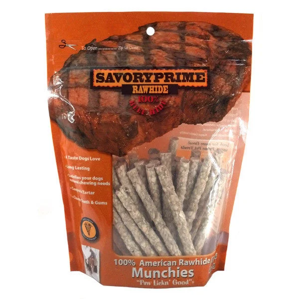 Moisture-wicking pet bandana-Savory Prime American Rawhide Munchie Sticks 5 Inch 50 pack