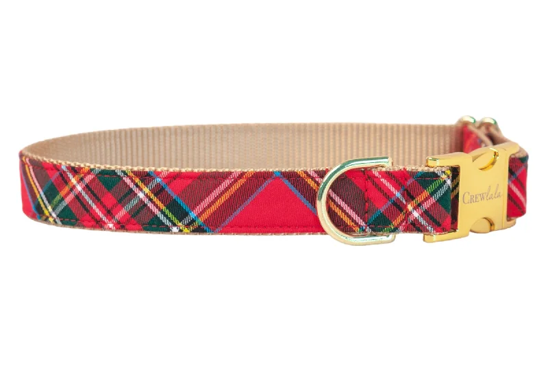 Vinyl cat scratch guard-Scottish Tartan Dog Collar