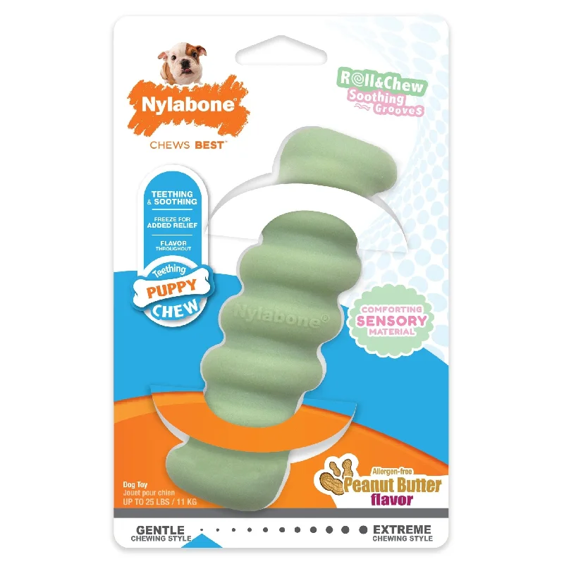 Heavy-duty pet anchor cable-Sensory Material Puppy Teething Toy, Peanut Butter, Small/Regular, Up to 25 Ibs.