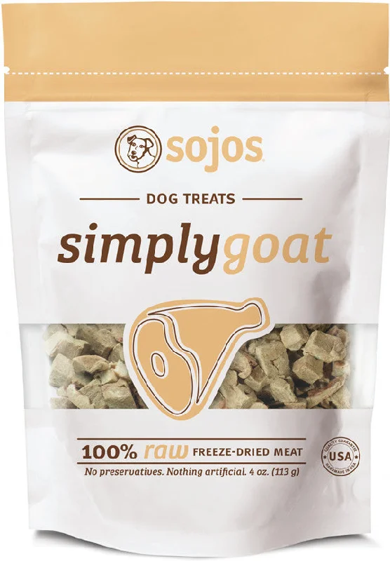 Sliding dog treat puzzle-Sojos Simply Goat Freeze Dried Treats 4oz