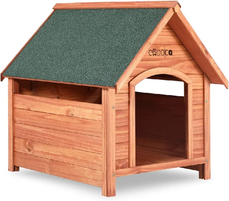 Interactive rabbit food mat-Solid Wood Dog House 82 x 72 x 85 cm Roof Hatch Apex Roof