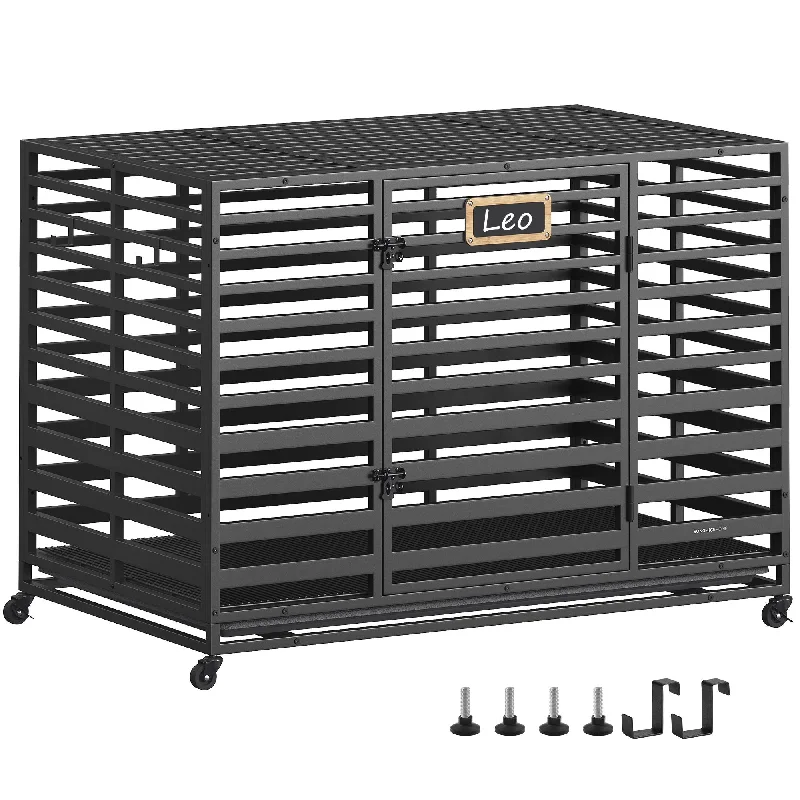 Scent-absorbing pet liner-Heavy-Duty Dog Crate, XXL Dog Cage for Large Dogs, Expandable Dog