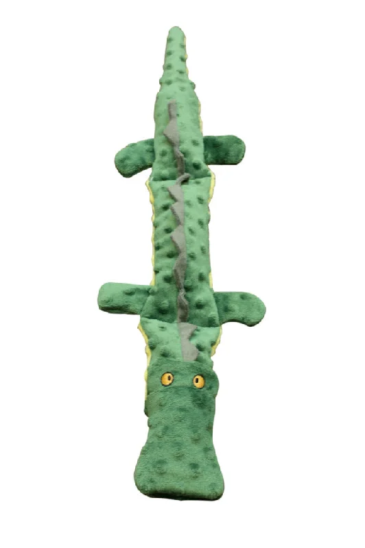 Wide-tooth pet detangler-Spot® 54096 Skinneeez Extreme™ Crocodile Dog Toy with 3 Jumbo Squeakers, 25"