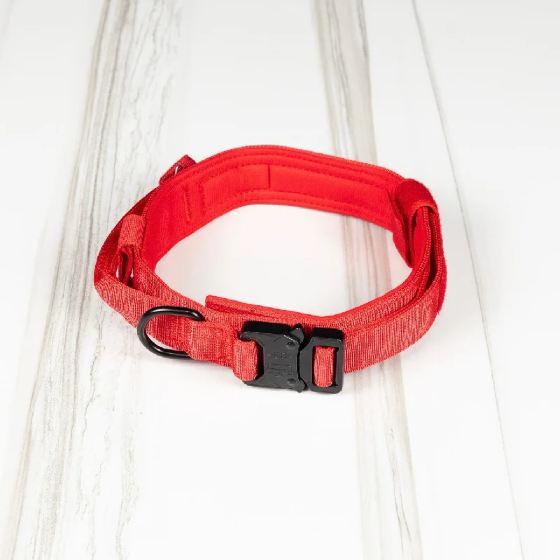 Reflective dog rain cape-Tactical Nylon Dog Collar Elite Red