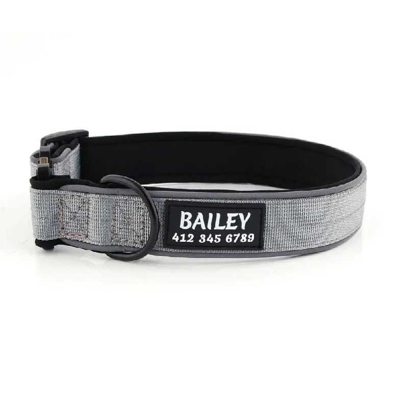 Compact pet emergency kit-Tactical Printed ID Personalised Dog Collar