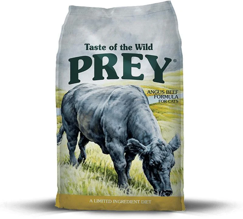 Sealable pet snack jar-Taste Of The Wild Grain Free Prey Limited Ingredient Angus Beef Dry Cat Food