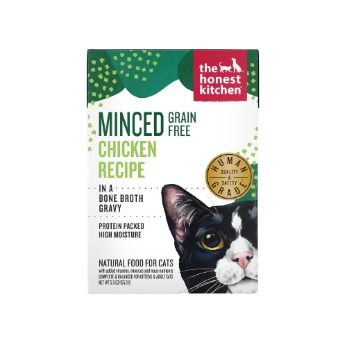 Herbal pet skin salve-The Honest Kitchen Cat Minced Chicken Recipe in Bone Broth Gravy