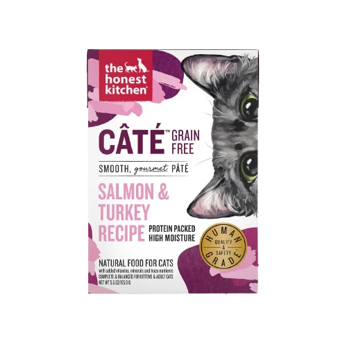 Long-lasting pet water bottle-The Honest Kitchen Cate Salmon & Turkey Pate Natural Food for Cats