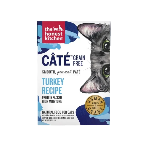 Lint-free pet hair remover-The Honest Kitchen Cate Turkey Pate Natural Food for Cats