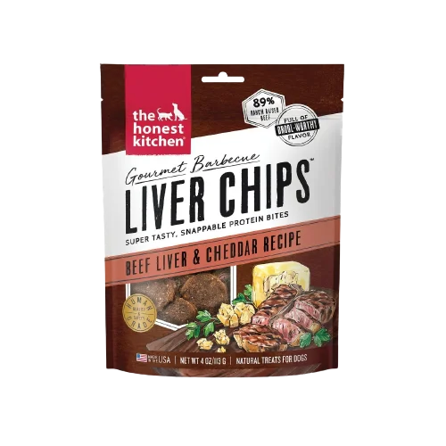 Buoyant pet swim vest-The Honest Kitchen Gourmet Barbecue Liver Chips - Beef Liver & Cheddar Recipe