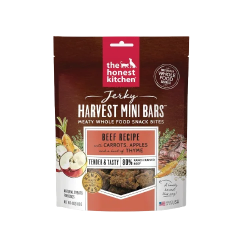 Cotton hamster sleep sack-The Honest Kitchen Jerky Harvest Mini Bars - Beef Recipe With Carrots & Apples