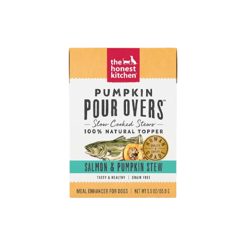 Canvas pet treat pouch-The Honest Kitchen Pumpkin Pour Overs Salmon & Pumpkin Stew Dog Food