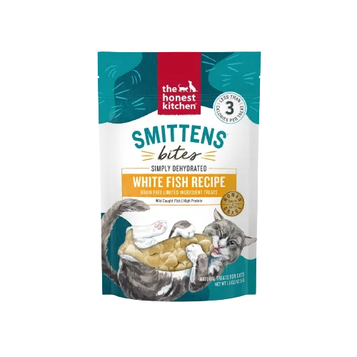 Raised puppy food tray-The Honest Kitchen Smittens: Heart-Shaped Whitefish Treats for Cats