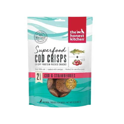 Long-lasting pet water flask-The Honest Kitchen Superfood Cod Crisps - Cod & Strawberry Dog Food