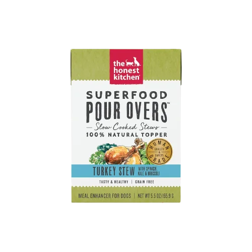 Textured rubber pet pad-The Honest Kitchen Superfood Pour Overs Turkey Stew with Spinach, Kale, & Broccoli Dog Food