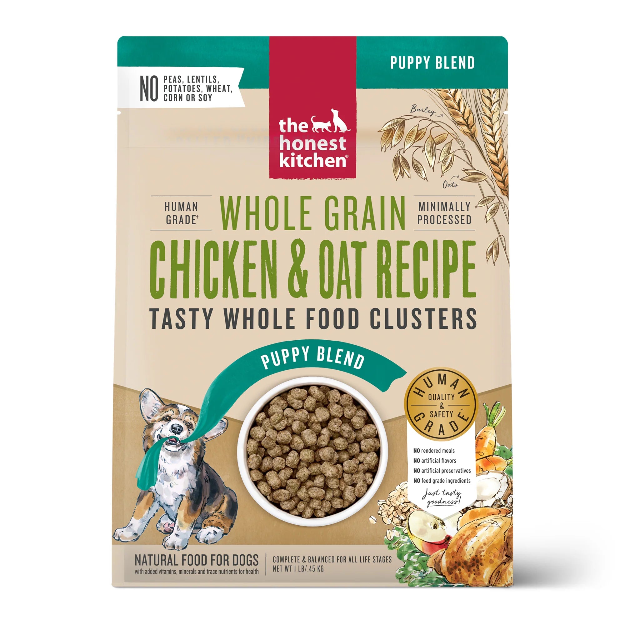 Scent-absorbing pet liner-The Honest Kitchen Whole Food Clusters Chicken Recipe Puppy Blend Dog Food