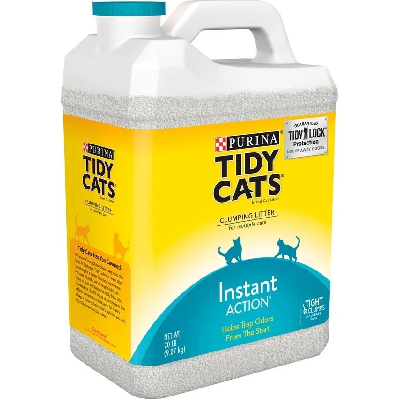 Quick-release cat collar-Tidy Cats Scoop Instant Action Litter for Multiple Cats