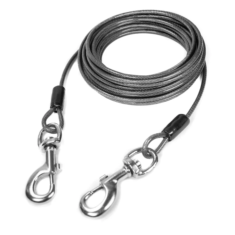 Compact pet emergency kit-Mighty Paw 30' Reflective Tie Out Cable Leash