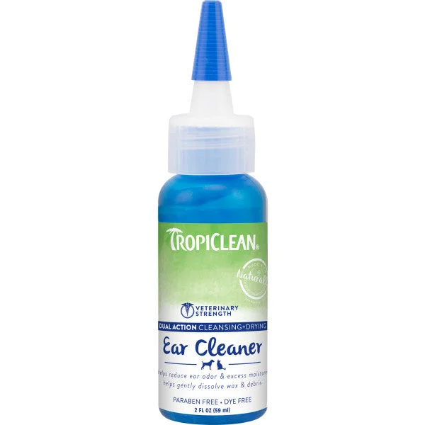 Soft-sided cat cave-TropiClean Dual Action Ear Cleaner for Pets