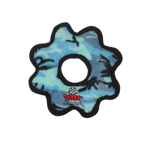 Thick rubber pet toy-Tuffy® JR Gear Ring Blue  Dog Toy