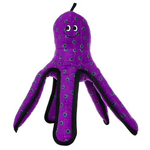 Lint-free pet hair roller-Tuffy Ocean Creature Octopus Durable Dog Toy (Purple Large)