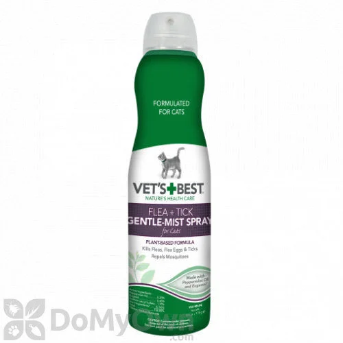 Mint-flavored pet toothpaste-Vet's Best Flea + Tick Gentle Mist Spray for Cats (6.3oz)