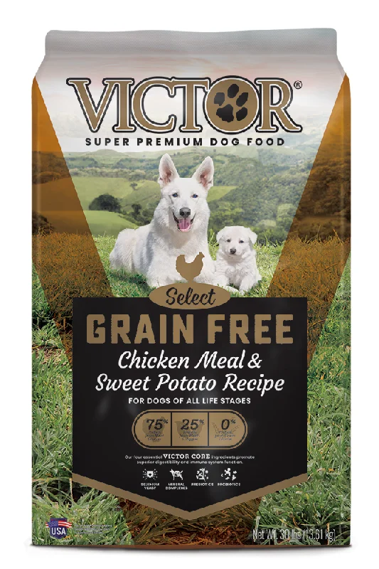 Textured pet feeding mat-Victor Select Grain Free Chicken Meal and Sweet Potato Dog Food