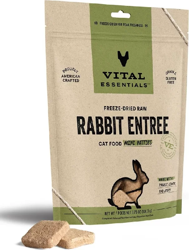 Antibacterial pet dish soap-Vital Essentials Rabbit Freeze-Dried Mini Patties for Cats