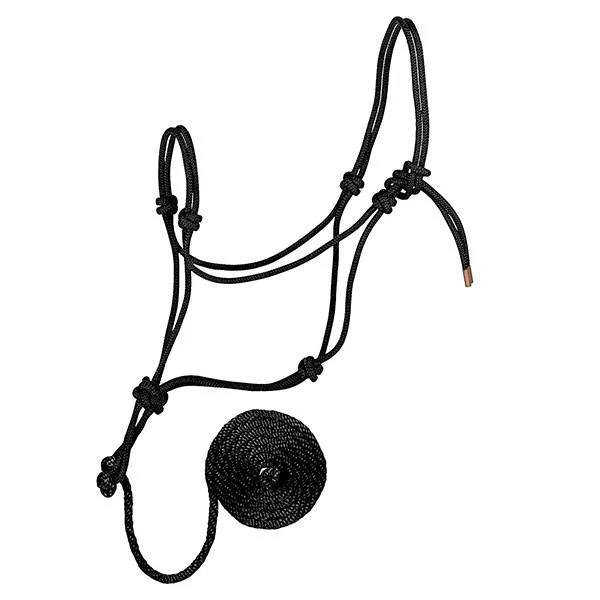 Quiet pet water pump-Weaver Leather Diamond Braid Rope Halter And Lead 3/8" Black