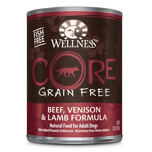 Buckled dog car seat-Wellness CORE Canned Beef, Venison and Lamb Formula