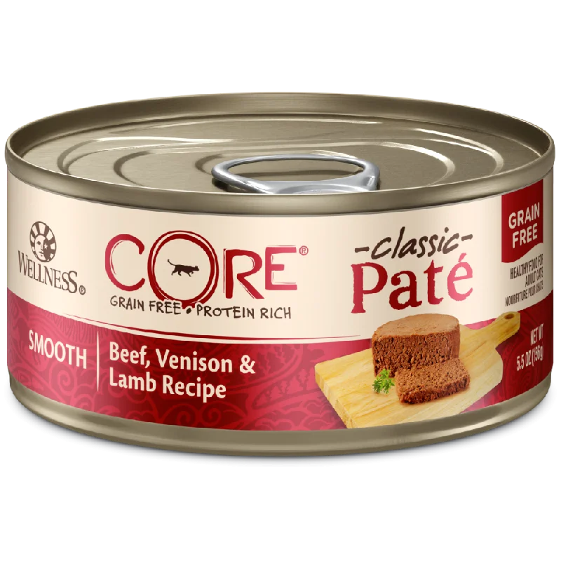 Textured rubber pet pad-Wellness CORE Natural Grain Free Beef, Venison and Lamb Smooth Pate Wet Canned Cat Food