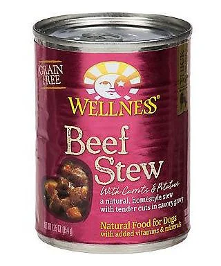 Striped pet neck scarf-Wellness Grain Free Natural Beef Stew with Carrots & Potato Wet Canned Dog Food