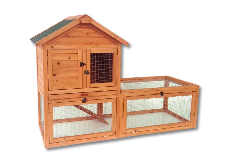 Multi-tier cat tree tower-Wooden Rodent Hutch, 2 Floors, Large Enclosure, Rabbits, Coneys etc.