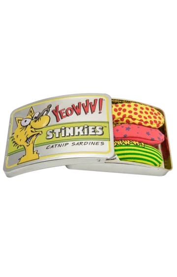 Flexible silicone pet dish-Yeowww! Tin Of Stinkies Catnip Toy