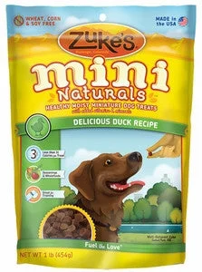 Portable dog shade canopy-Zukes Mini Naturals Duck Dog Training Treats 6oz