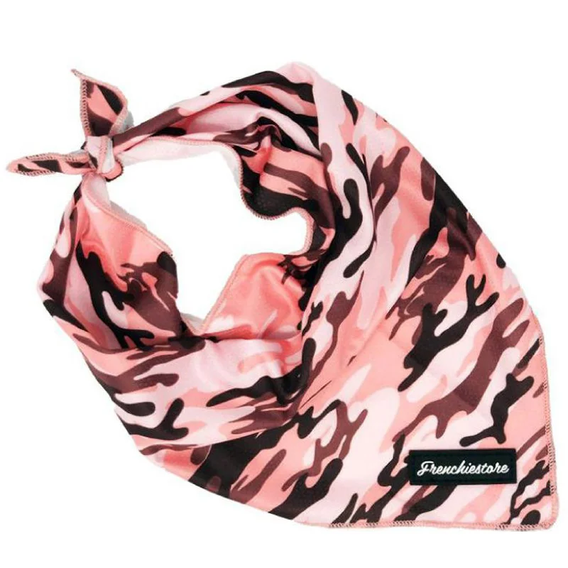 Soft pet burrow nest-Frenchiestore Dog Cooling Bandana | Pink Ultimate Camo